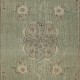 Vintage Green Area Rug with Chinese Art Deco Design. Hand-knotted in Turkey Vintage Green Area Rug with Chinese Art Deco Design. Hand-knotted in Turkey