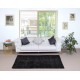 Black Overdyed Handmade Wool Rug. Vintage Turkish Area Rug for Living Room Black Overdyed Handmade Wool Rug. Vintage Turkish Area Rug for Living Room