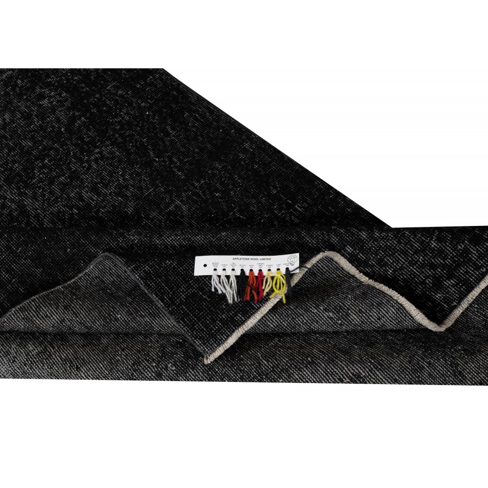 Black Overdyed Handmade Wool Rug. Vintage Turkish Area Rug for Living Room Black Overdyed Handmade Wool Rug. Vintage Turkish Area Rug for Living Room