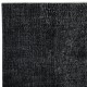 Black Overdyed Handmade Wool Rug. Vintage Turkish Area Rug for Living Room Black Overdyed Handmade Wool Rug. Vintage Turkish Area Rug for Living Room
