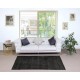 Hand-knotted Vintage Turkish Wool Area Rug Overdyed in Black for Modern Interiors Hand-knotted Vintage Turkish Wool Area Rug Overdyed in Black for Modern Interiors