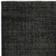Hand-knotted Vintage Turkish Wool Area Rug Overdyed in Black for Modern Interiors Hand-knotted Vintage Turkish Wool Area Rug Overdyed in Black for Modern Interiors