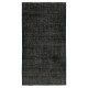 Hand-knotted Vintage Turkish Wool Area Rug Overdyed in Black for Modern Interiors Hand-knotted Vintage Turkish Wool Area Rug Overdyed in Black for Modern Interiors