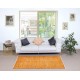 Orange Overdyed Vintage Turkish Area Rug. Hand-Knotted Wool Carpet for Modern Interiors Orange Overdyed Vintage Turkish Area Rug. Hand-Knotted Wool Carpet for Modern Interiors