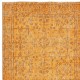 Orange Overdyed Vintage Turkish Area Rug. Hand-Knotted Wool Carpet for Modern Interiors Orange Overdyed Vintage Turkish Area Rug. Hand-Knotted Wool Carpet for Modern Interiors