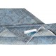 Hand-knotted Vintage Turkish Wool Area Rug Overdyed in Blue color for Modern Interiors