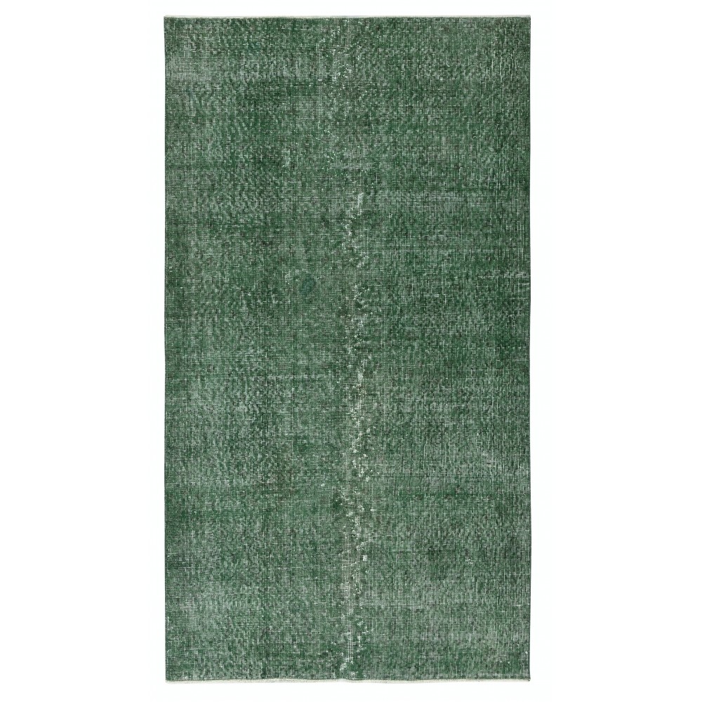 Green Overdyed Handmade Wool Rug. Vintage Turkish Area Rug for Living Room Green Overdyed Handmade Wool Rug. Vintage Turkish Area Rug for Living Room