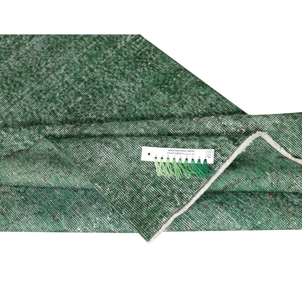Green Overdyed Handmade Wool Rug. Vintage Turkish Area Rug for Living Room Green Overdyed Handmade Wool Rug. Vintage Turkish Area Rug for Living Room
