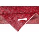 Vintage Handmade Turkish Wool Area Rug Overdyed in Red for Contemporary Interiors Vintage Handmade Turkish Wool Area Rug Overdyed in Red for Contemporary Interiors