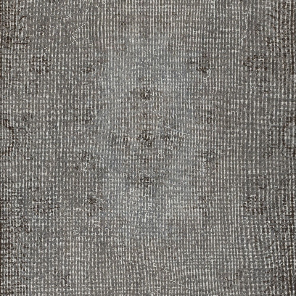 Gray Overdyed Vintage Turkish Wool Rug. Hand-Knotted Area Carpet for Modern Home Gray Overdyed Vintage Turkish Wool Rug. Hand-Knotted Area Carpet for Modern Home