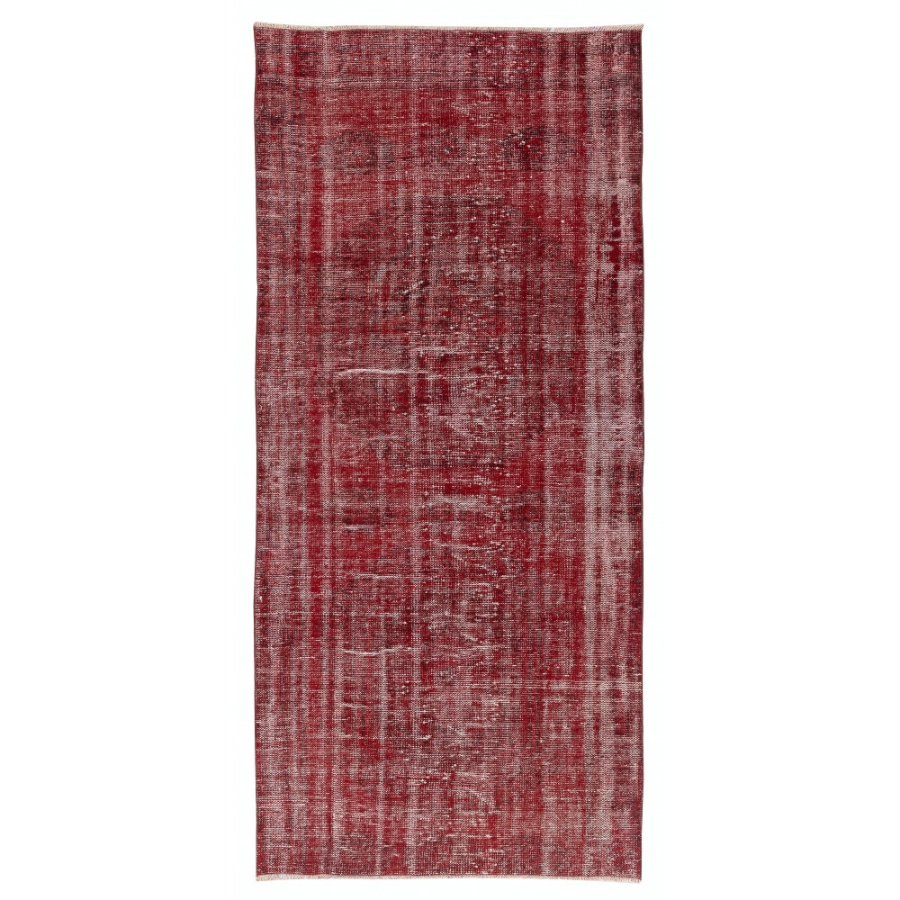 Distressed Red Overdyed Handmade Wool Rug. Vintage Turkish Area Rug for Living Room Distressed Red Overdyed Handmade Wool Rug. Vintage Turkish Area Rug for Living Room