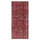 Distressed Red Overdyed Handmade Wool Rug. Vintage Turkish Area Rug for Living Room Distressed Red Overdyed Handmade Wool Rug. Vintage Turkish Area Rug for Living Room