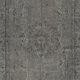 Gray Overdyed Handmade Wool Rug. Vintage Turkish Area Rug for Living Room
