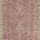 Vintage Handmade Turkish Wool Accent Rug with Floral Pattern for Living Room