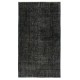 Vintage Wool Area Rug Overdyed in Black for Modern Interiors. Hand-knotted in Turkey Vintage Wool Area Rug Overdyed in Black for Modern Interiors. Hand-knotted in Turkey