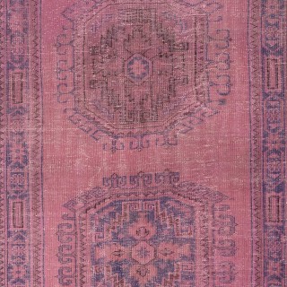 Pink Runner Rug for Hallway. Vintage Handmade Corridor. Kitchen Runner Carpet. Stair Rug