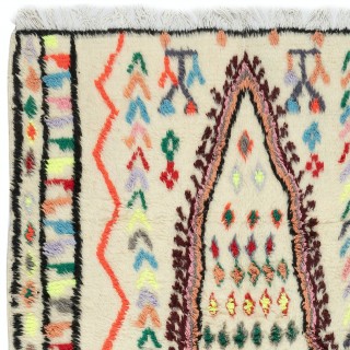 One-of-a-kind Vintage Hand-knotted Turkish Tulu Rug, 100% Wool