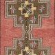 One-of-a-kind Vintage Oriental Rug, 100% Wool, Hand-knotted Turkish Carpet with Tribal Motifs