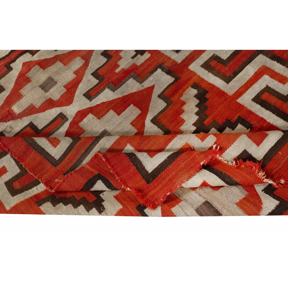 Antique Navajo Ganado Rug, Handwoven Wool, Red and Ivory Geometric Design, Circa 1925–1945 Antique Navajo Ganado Rug, Handwoven Wool, Red and Ivory Geometric Design, Circa 1925–1945