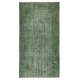 Handmade Turkish Wool Area Rug. Vintage Overdyed Green Rug for Modern Home Handmade Turkish Wool Area Rug. Vintage Overdyed Green Rug for Modern Home