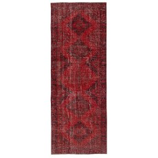 Red Runner Rug for Hallway. Vintage Corridor Rug. Handmade Stair Rug. Kitchen Runner
