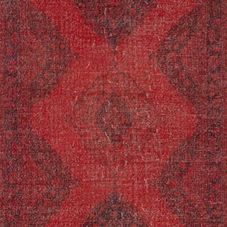 Red Runner Rug for Hallway. Vintage Handmade Corridor. Kitchen Runner Carpet. Stair Rug