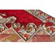 Vintage Lion Pictorial Pattern Rug, Red Tapestry, Hand Knotted in Turkey, 100% Soft Wool