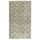 Hand-Knotted Turkish Rug. Vintage Floral Design Carpet for Rustic Farmhouse Interiors Hand-Knotted Turkish Rug. Vintage Floral Design Carpet for Rustic Farmhouse Interiors