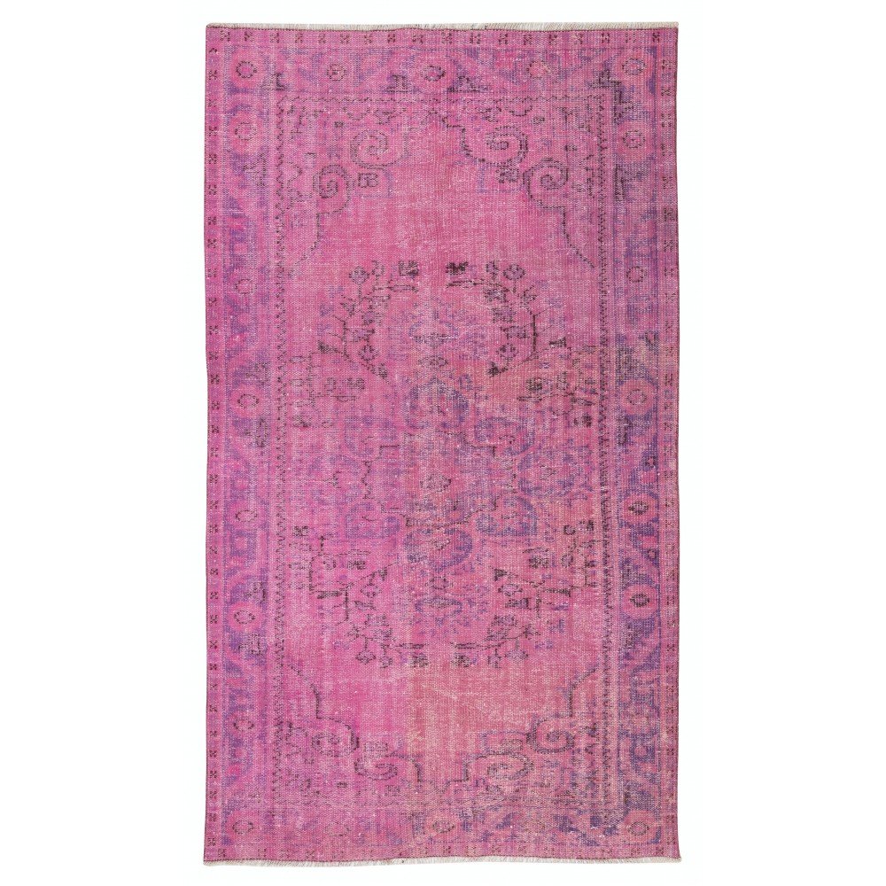 Pink Vintage Area Rug for Modern Home and Office. Handknotted and Handwoven in Turkey Pink Vintage Area Rug for Modern Home and Office. Handknotted and Handwoven in Turkey