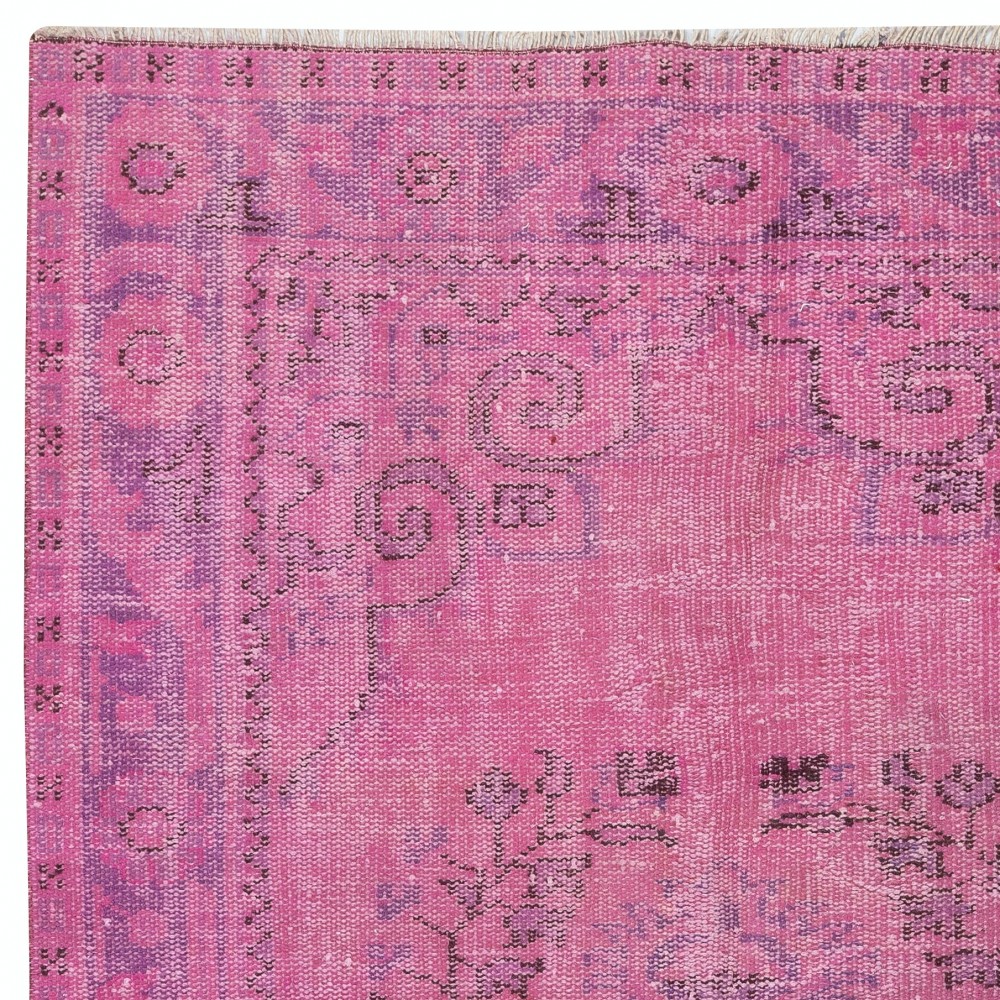Pink Vintage Area Rug for Modern Home and Office. Handknotted and Handwoven in Turkey Pink Vintage Area Rug for Modern Home and Office. Handknotted and Handwoven in Turkey