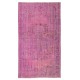 Pink Vintage Area Rug for Modern Home and Office. Handknotted and Handwoven in Turkey Pink Vintage Area Rug for Modern Home and Office. Handknotted and Handwoven in Turkey