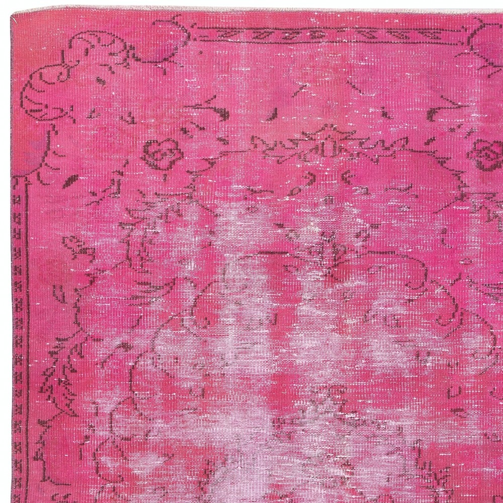 Distressed Pink Vintage Rug for Modern Home and Office. Handknotted and Handwoven in Turkey Distressed Pink Vintage Rug for Modern Home and Office. Handknotted and Handwoven in Turkey