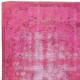 Distressed Pink Vintage Rug for Modern Home and Office. Handknotted and Handwoven in Turkey Distressed Pink Vintage Rug for Modern Home and Office. Handknotted and Handwoven in Turkey