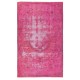 Distressed Pink Vintage Rug for Modern Home and Office. Handknotted and Handwoven in Turkey Distressed Pink Vintage Rug for Modern Home and Office. Handknotted and Handwoven in Turkey