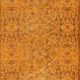Vintage Handmade Wool Rug. Orange Turkish Area Rug for Modern Home and office Vintage Handmade Wool Rug. Orange Turkish Area Rug for Modern Home and office