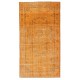 Modern Orange Turkish Rug for Bedroom. Vintage Handmade Wool Area Rug for Living Room Modern Orange Turkish Rug for Bedroom. Vintage Handmade Wool Area Rug for Living Room
