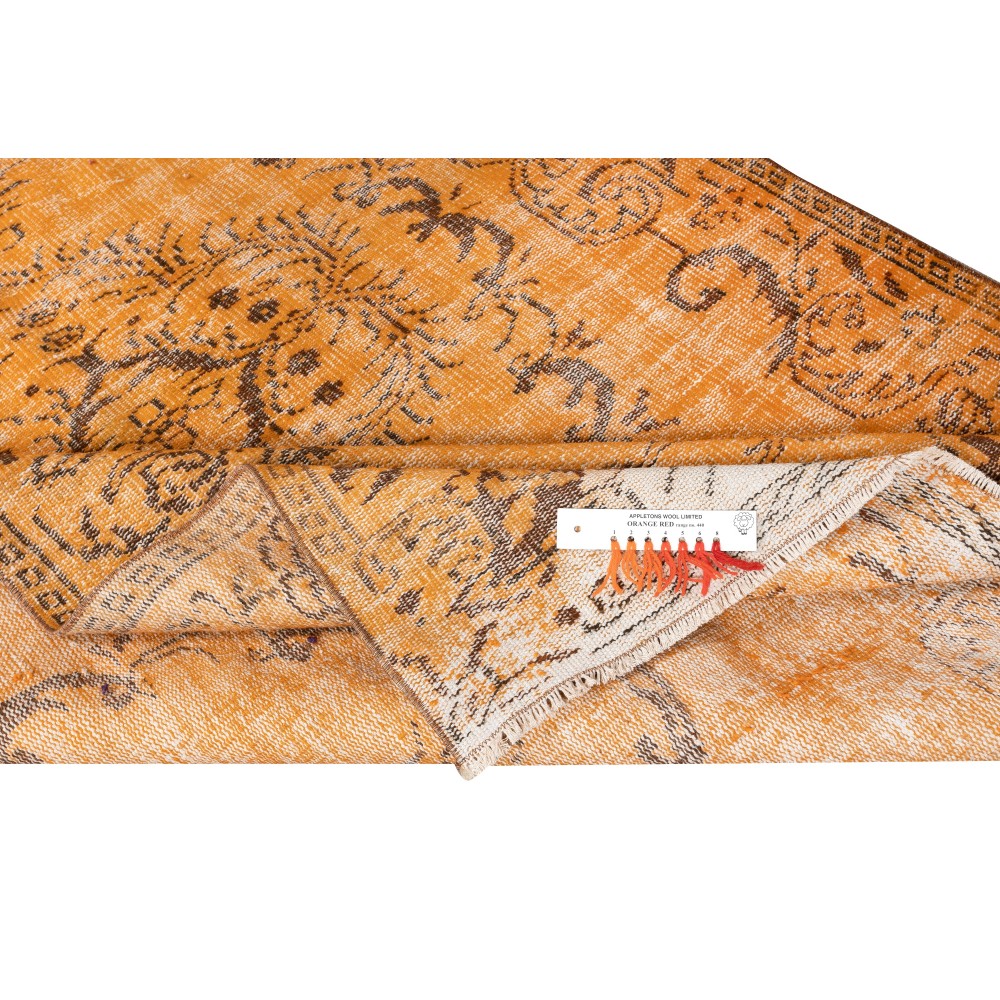 Orange Handmade Turkish Area Rug for Living Room, Entrance, Bedroom, Dining Room & Kids Room Orange Handmade Turkish Area Rug for Living Room, Entrance, Bedroom, Dining Room & Kids Room