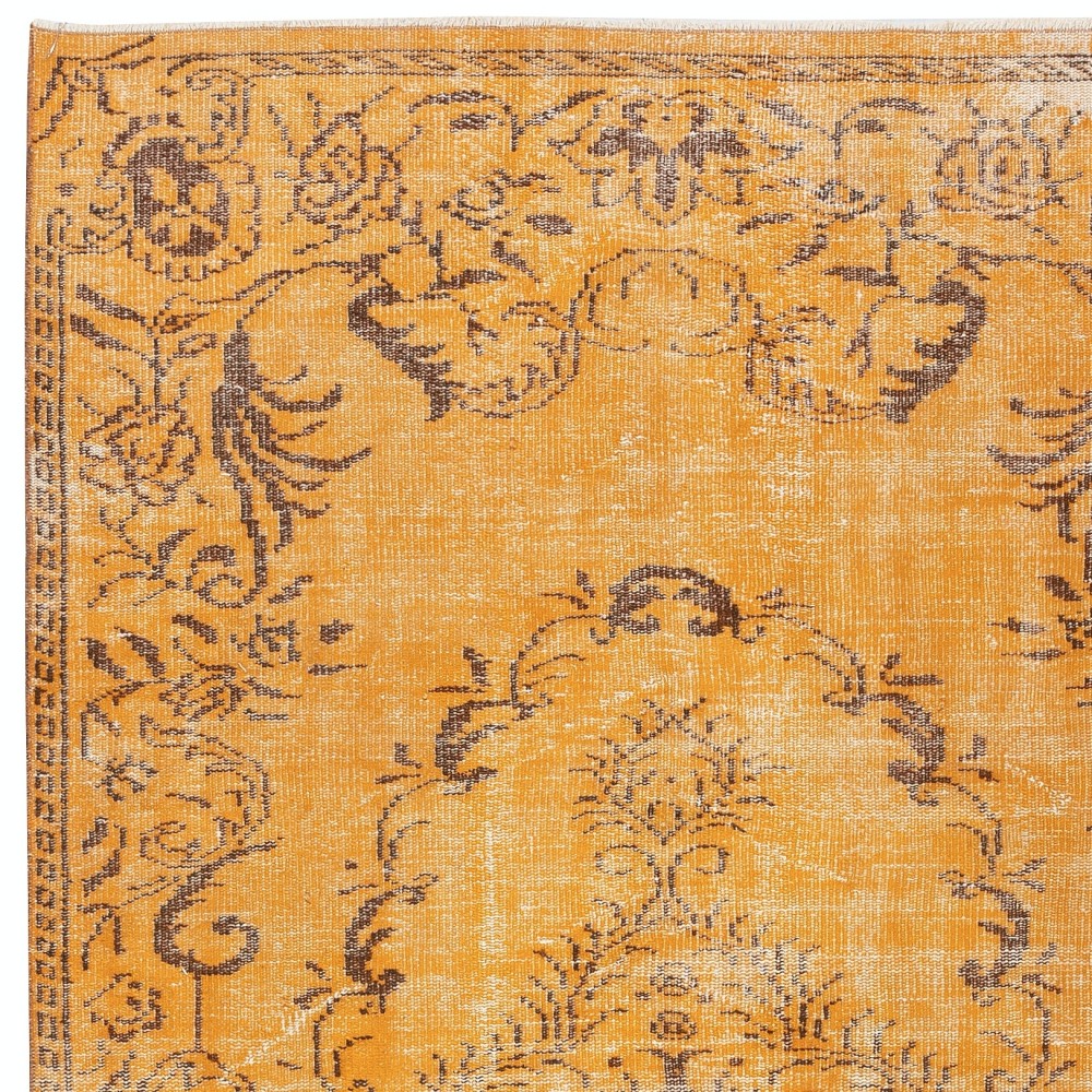 Orange Handmade Turkish Area Rug for Living Room, Entrance, Bedroom, Dining Room & Kids Room Orange Handmade Turkish Area Rug for Living Room, Entrance, Bedroom, Dining Room & Kids Room