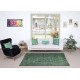 Modern Green Turkish Rug. Vintage Handmade Wool Area Rug Modern Green Turkish Rug. Vintage Handmade Wool Area Rug