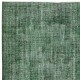 Modern Green Turkish Rug. Vintage Handmade Wool Area Rug Modern Green Turkish Rug. Vintage Handmade Wool Area Rug