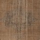 Modern Handmade Turkish Wool Area Rug. Vintage Brown Redyed Carpet for Living Room