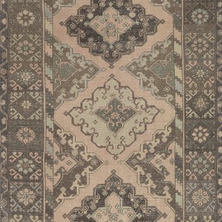 Handknotted Runner Rug for Hallway. Vintage Corridor. Kitchen Runner Carpet. Stair Rug