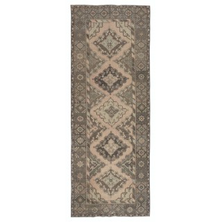 Handknotted Runner Rug for Hallway. Vintage Corridor. Kitchen Runner Carpet. Stair Rug