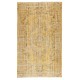 Overdyed Yellow Wool Rug. Handmade Turkish Vintage Area Rug for Living Room Overdyed Yellow Wool Rug. Handmade Turkish Vintage Area Rug for Living Room
