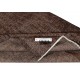 Brown Overdyed Vintage Turkish Area Rug. Hand-Knotted Wool Carpet for Modern Interiors