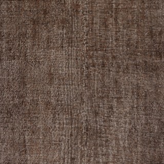 Brown Overdyed Vintage Turkish Area Rug. Hand-Knotted Wool Carpet for Modern Interiors