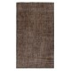 Brown Overdyed Vintage Turkish Area Rug. Hand-Knotted Wool Carpet for Modern Interiors