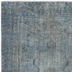 Modern Blue Turkish Rug. Vintage Handmade Wool Area Rug