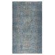 Modern Blue Turkish Rug. Vintage Handmade Wool Area Rug