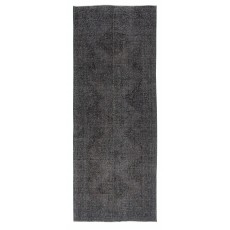 Gray Runner Rug for Hallway. Vintage Handmade Corridor. Kitchen Runner Carpet. Stair Rug